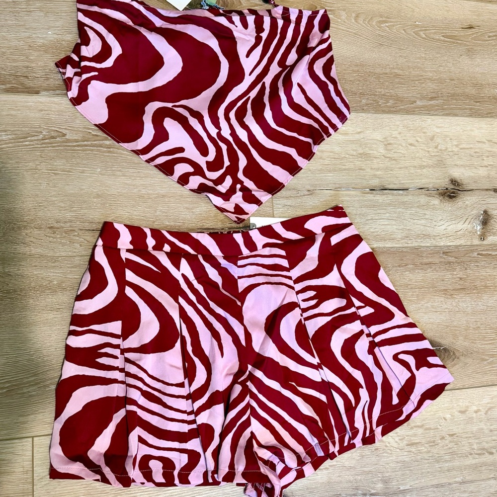 NWT Celandine scarf top  and short set